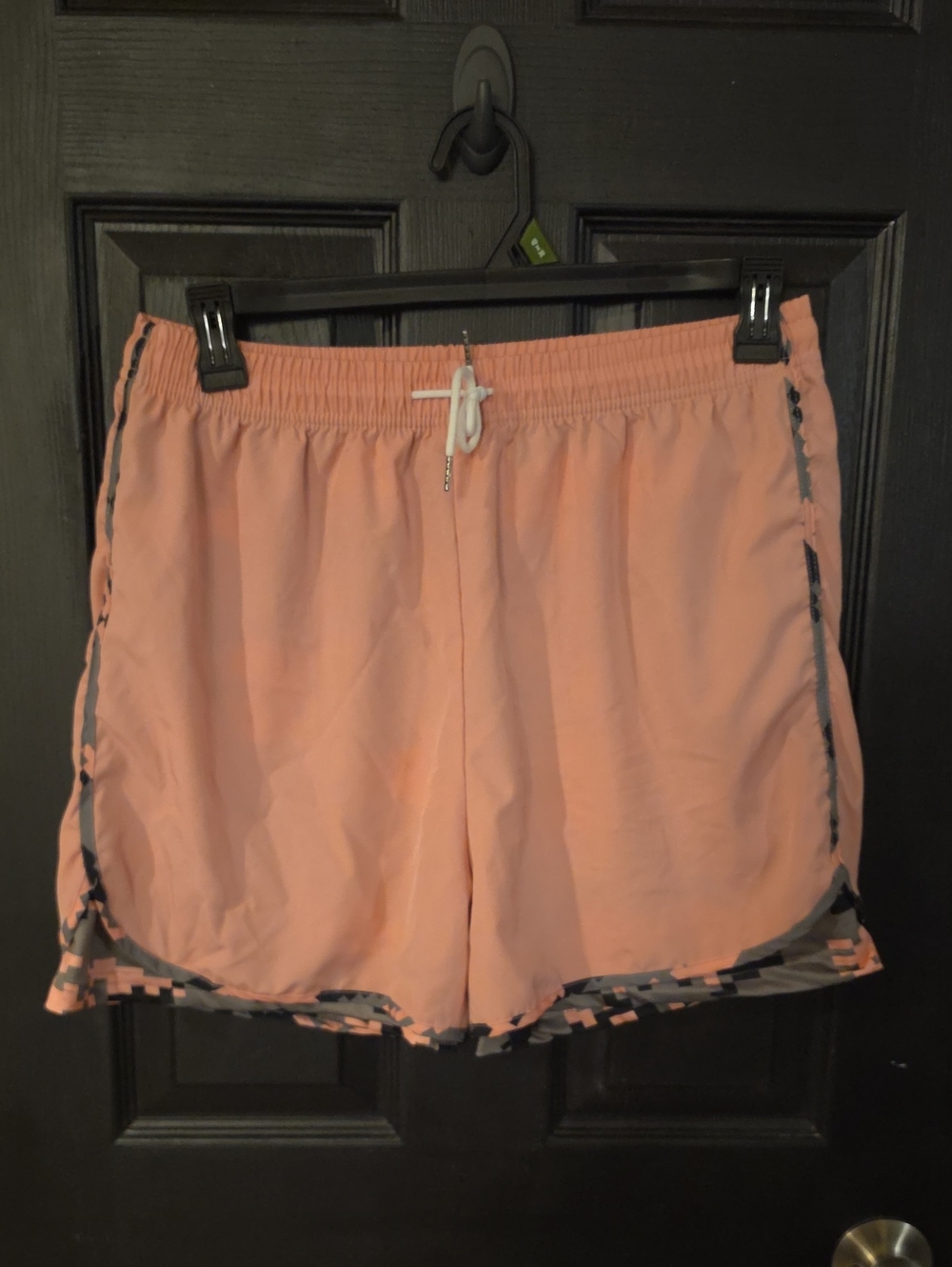 Women’s Coral Active Shorts with Camouflage Trim